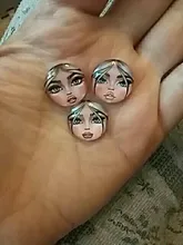 Matryoshka rusa, 10 Uds., mezcla de 12mm/18mm/20mm/25mm, cabujones redondos de cristal para hacer fotos