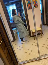 Otoño de 2021 las mujeres Abrigo Trench con cinturón de mujeres ropa de Abrigo azul de piel elegante, Casaco Feminino Harajuku Abrigo Mujer larga gabardina de Mujer