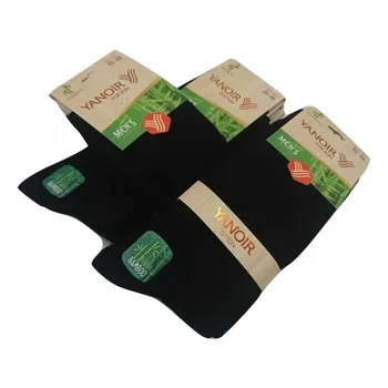 

BAMBOO SOCKS - Pack 6 pairs of SOCKS Yarn 100% Fiber Bamboo, One Size, Black.