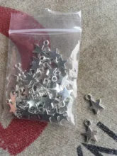 WYSIWYG-colgante de estrella pequeña para fabricación de joyas, 40 Uds., 11x8mm, 3 colores