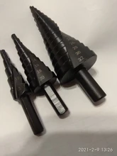 3 unids/set 4-32MM HSS cobalto paso Broca escalonada de nitrógeno de alta velocidad de acero en espiral por Cono de Metal vástago triangular agujero