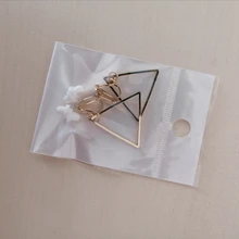 Aretes geométricos de Metal sin agujero, Clips para las orejas redondos/triangulares/cuadrados/hexagonales/pentagrama, pendientes sin Piercing CE209