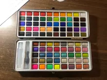 SeamiArt-Juego de acuarela con purpurina, 72/90 colores, suministros de pintura de arte