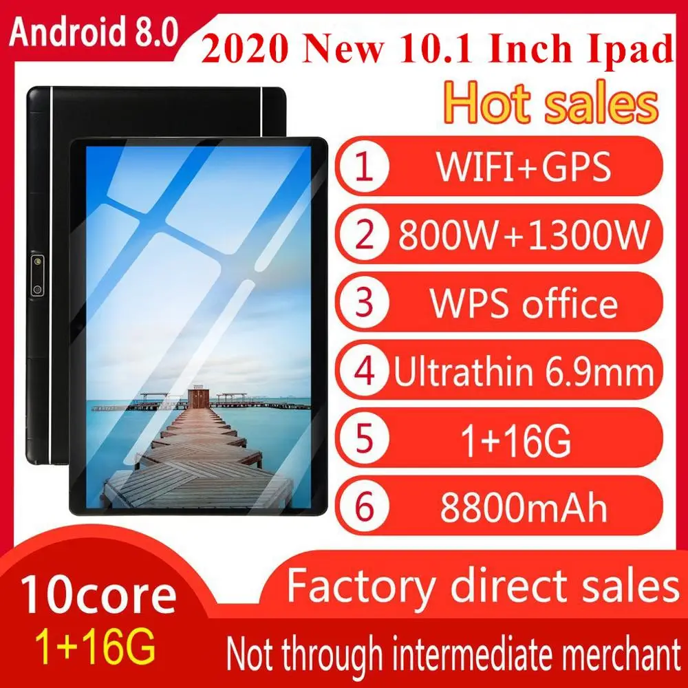 

10.1 inch Tablet PCÂ Android 8.0 Quad Core 1.5GHz RAM 1GB RAM 16GB GPS WIFI BluetoothÂ ARM DSP Dual Core HDMI Computer Phablet