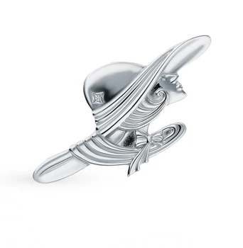 

Silver brooch with cubic zirconia sunlight sample 925