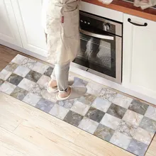 Else серый белый мраморный дизайн 3d принт Нескользящая микрофибра кухонный счетчик современный декоративный моющийся коврик