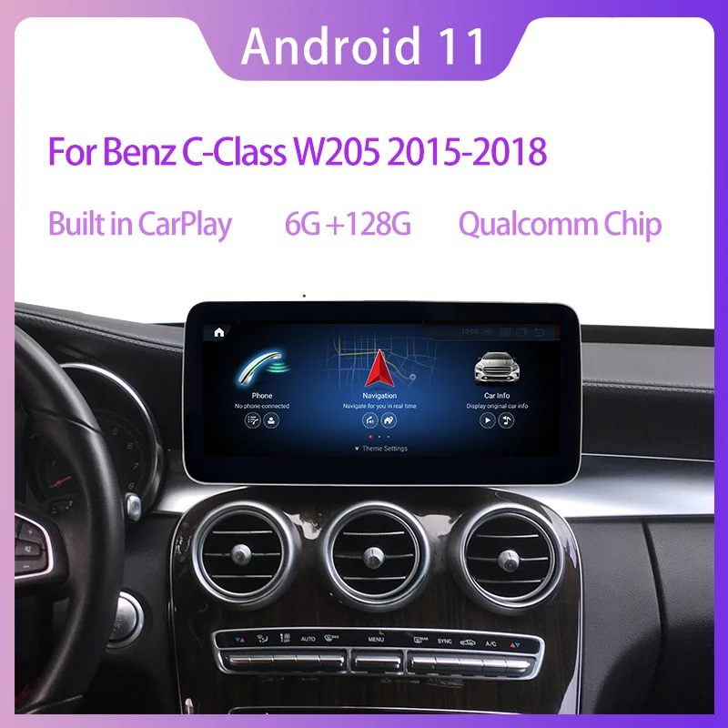 10.25 /12.5 inch Andriod 12 Screen 8G for Benz C GLC Class W205 2015-2018  Car Radio Display GPS Head UP Touch Screen