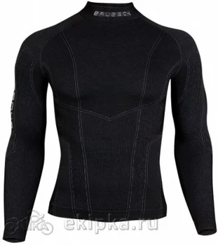 

Brubeck men's Turtleneck Wool Merino 61%, black (S)