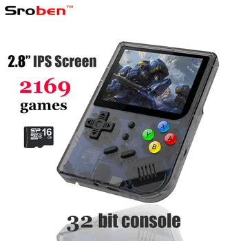 

Free 2169 Games 32 Bit Portable Video Game Console RG99 2.8 Inch IPS Screen 1800 mAh Battery Lasting 9 Hours Toys for Tour Play