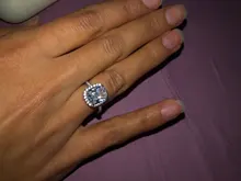 CC Anillos para las mujeres de la Boda nupcial Anelli joyería de moda anillo de compromiso de oro blanco Anillos de Color CC595