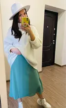 Satin Dress Mid-Long Femme Robe Long-Sleeve WOTWOY Elegant Women Vestidos Cotton Solid