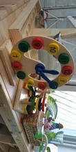 Juguetes de madera, reloj Digital de madera, Montessori, juguetes de aprendizaje temprano para niños