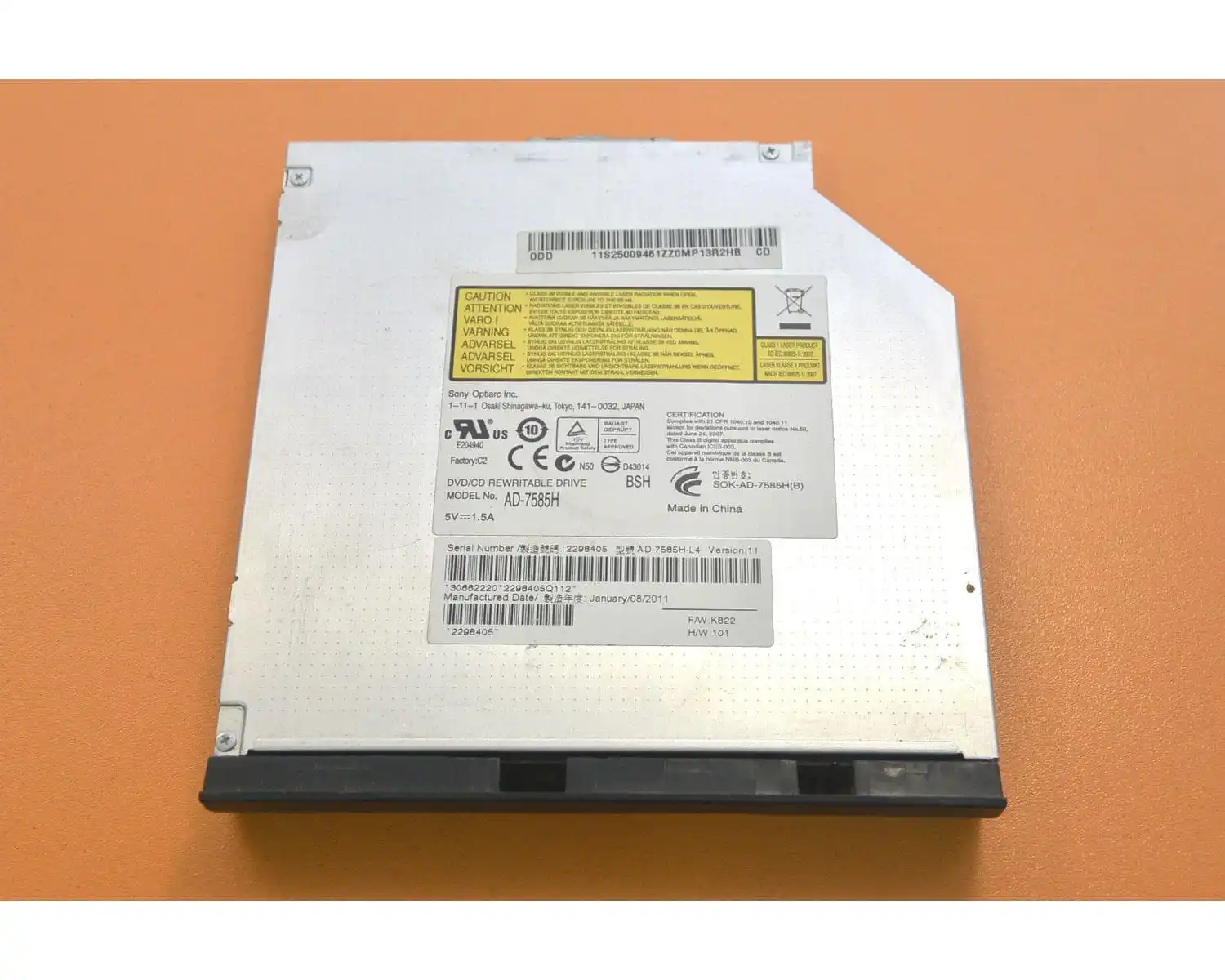 Lenovo Z565 Z560 DVD привод с панелькой AD-7585H 2298405 | Компьютеры и офис