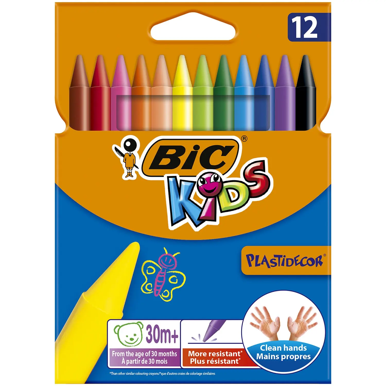 Мелки цветные BIC Kids Plastidecor 12 цв |