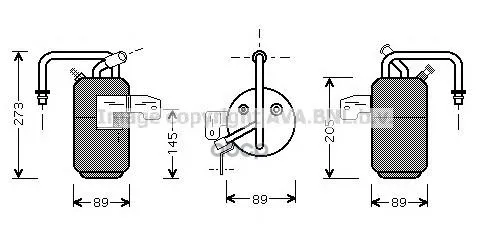 Осушитель Кондиционера Ford Fusion 1.4-1.6 02- Ava Fdd331 Ava арт. FDD331
