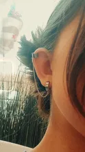 Pendientes con Clip de mariposa Punk para adolescentes y mujeres, Joyería Moderna de aleación de Zinc, aretes Retro de cadena de Metal