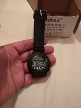 XINJIA-Reloj parlante para mujeres y hombres ciegos, pulsera de deporte informal para personas mayores o con discapacidad visible, con nuevo modo digital para dar el tiempo en italiano, árabe, ruso y coreano