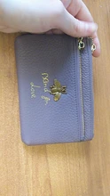 Coin Purse Wallets Key-Chain-Holder Zipper Pouch Mini Kids Genuine-Leather Women Brand