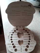 Caja de madera para guardar dientes de bebé, organizador de almacenamiento de dientes de leche, Lanugo Umbilical, guardar recuerdos para bebés, regalos, Inglés/Español/portugués