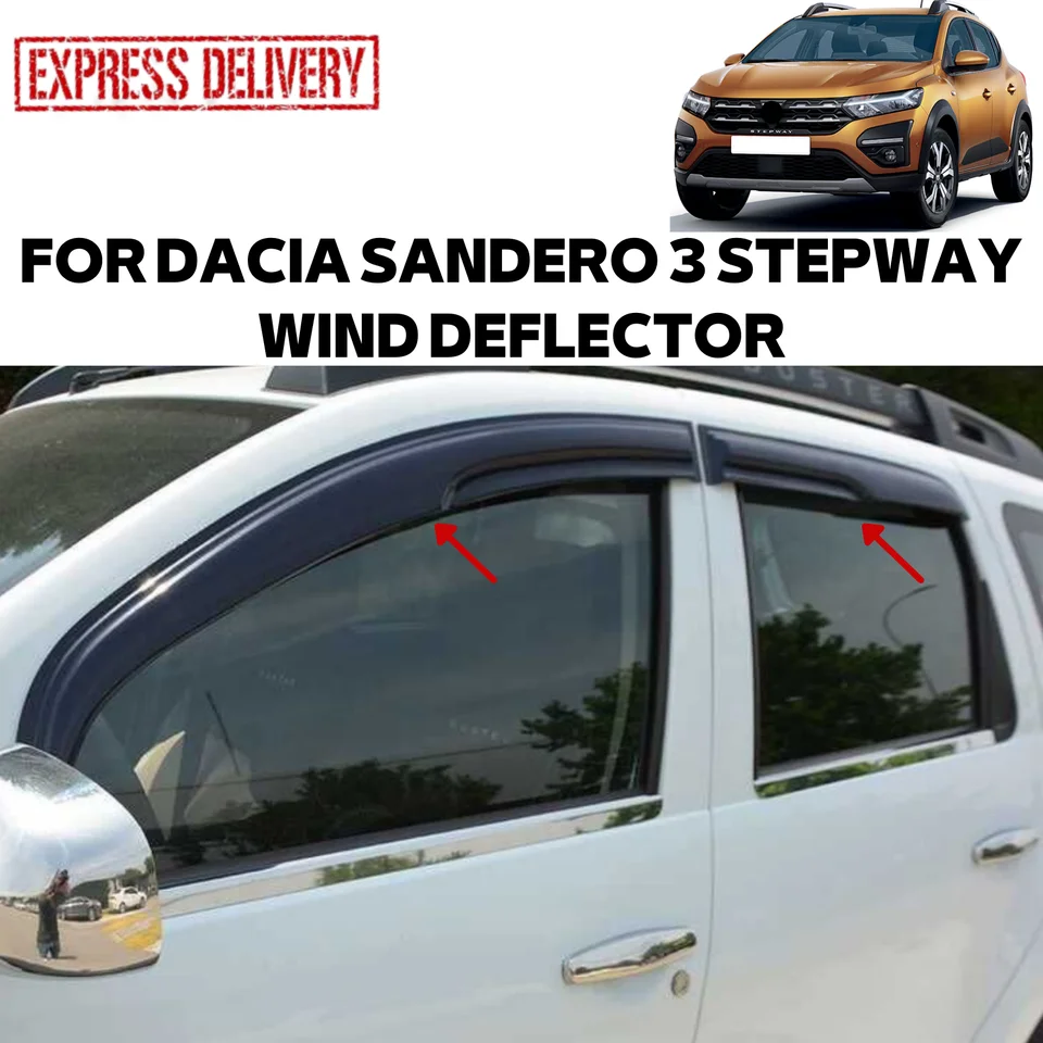 FOR DACIA SANDERO 3 STEPWAY HB 5D 2020-2022 GLASS RÜZGARLIĞI MUGEN 4 PIECE  CAR RAIN PROTECTION ACCESSORY DOOR REPLACEMENT PARÇA - AliExpress