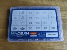 Ninejin-Juego de tornillos de cabeza hexagonal, 880 uds, M2, M3, M4, M5, acero inoxidable, hexagonal, cabezal redondo plano, surtido de Kit de tornillos