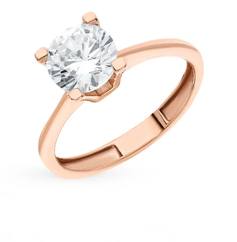 

Silver ring with cubic zirconia sunlight