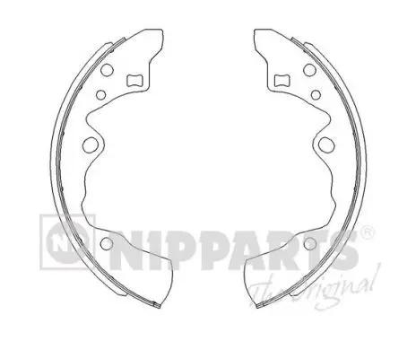 Колодки барабанные Mazda 626 GD 1.6-2.0D 87-92 NIPPARTS J3503029