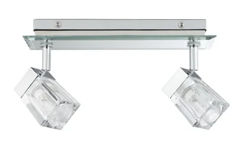 

70356 Lamp wall and ceiling 2x20W Trabani 230 G9 Chrome Transparent