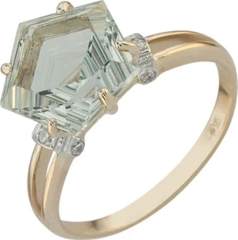 

Aloris ring with amethyst and cubic zirconia in red gold