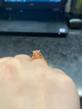 Anillos de boda clásicos para mujer, estilo Simple Forever, seis garras, Circonia cúbica, 3 colores, regalo de boda, joyería KCR033