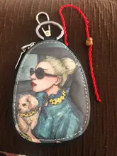 Funda de protección para llaves de coche, bolsa encendedor con dibujos animados para hombre y mujer, Porta Chaves y monedero