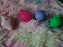 Pelota antiestrés para gatos, juguete antiestrés suave y antiestrés para aliviar el estrés, juguete de mochi que cambia de Color
