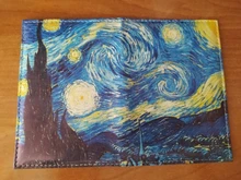 De moda de cielo estrellado cielo cubierta del pasaporte de cuero de la PU de los hombres y las mujeres tarjeta de crédito puerto de paso funda, soporte tarjeta cartera