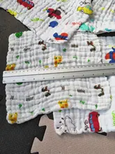 Toalla infantil de muselina para bebé, pañuelos de dos capas, toalla de 6 capas, de algodón, tejido denso, de 5 a 10 Uds.
