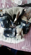 Puppy-Boots Pet-Shoes Lovely Dogs Snow Anti-Slip Zipper Winter Warm Denim Lets Casual
