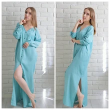 Tunic Beach Cover-Up Sarong Kaftan Swim-Wear Long Cotton -Q1111 Saida-De-Praia Vestido