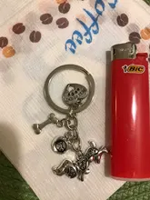 1 Uds perro pata llavero de aleación para mujeres chica bolsa llavero joyería con amuleto colgante etiqueta para regalo para amantes de los perros