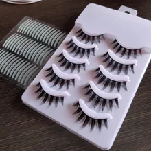 Yokpn-pestañas de baile para mujer, 5 pares, pestañas para actuación hechas a mano, acrílicas, cruzadas, japonesas, 3D naturales