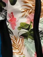 Bañador estampado de flores para mujer, una pieza, monokini, manga larga, traje de baño para surfear