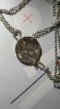 Conjunto de 3 piezas de colgante luna y estrella de sol, collar, mejor amigo, amistad, pareja, collar, joyería