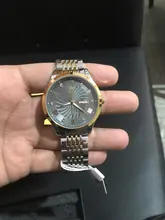 OELVS-reloj mecánico automático de lujo para parejas, de acero inoxidable, resistente al agua, masculino, regalo, 6630