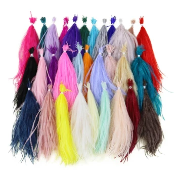 

100 PCS/Lot dyed ostrich hair silk 10-15cm 15-18cm for DIY jewelry earrings decoration clothes accessories 19 color options
