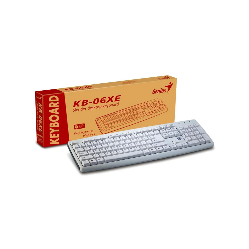 Компьютерная клавиатура GENIUS KB-06XE(White / USB