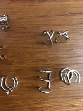 12 unids/set 2020 de oro de moda Color puños de oído hoja pendientes de Clip pendientes largos aretes pendientes para las mujeres los escaladores sin Piercing falso cartílago accesorios de aretes