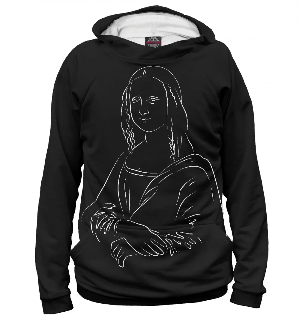 Мужское худи Minimal Mona Lisa | Мужская одежда