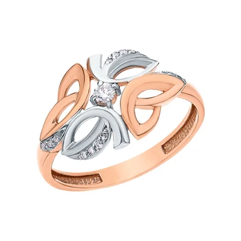 

Gold ring with diamonds sunlight sample 585