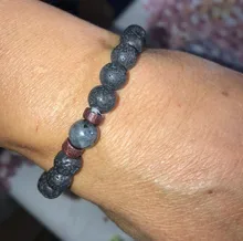Pulsera de cuentas estilo tibetano para hombre, brazalete de abalorios, piedra de luna, diseño lava, buda, budista, chacras