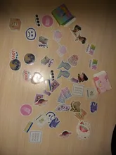 45 unids/caja varios pegatinas lindo Kawaii planificador diario, álbum de recortes diario pegatinas de papel de papelería