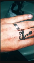 Anillos De Serpiente estilo gótico Retro para hombre y mujer, joyería de moda estudiantil en forma de serpiente