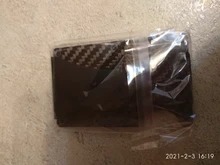 Tarjetero de fibra de carbono RFID para hombre, Billetera de Metal sin escanear, tarjetero Masculino